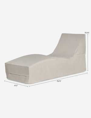 Marisol Chaise Outdoor Furniture Cover : Tan