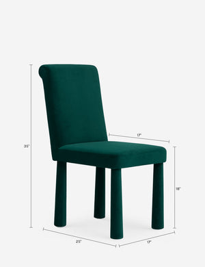 Ballantine Dining Chair : Teal Modern Velvet