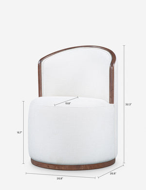 Perkins Swivel Dining Chair : Cream