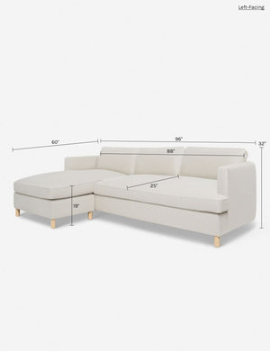 Belmont Sectional Sofa by Ginny Macdonald : Chocolate Vintage Velvet / Right-Facing