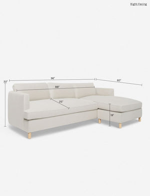 Belmont Sectional Sofa by Ginny Macdonald : Chocolate Vintage Velvet / Right-Facing