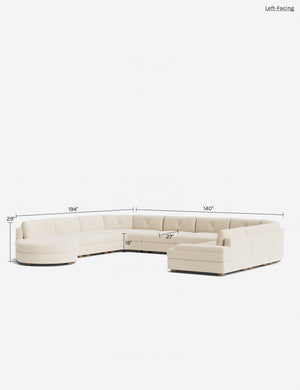 Hill Modular U-Shaped Sectional Sofa : Creme Luxe Boucle / Right-Facing