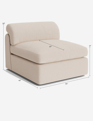 Kingaby Modular Armless : Sky Blue Classic Velvet