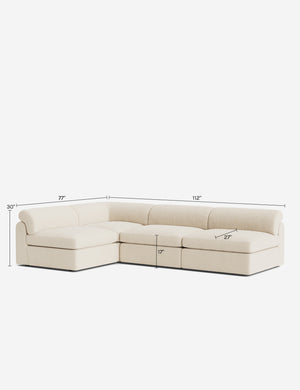Kingaby Modular Corner Sectional Sofa : Sky Blue Classic Velvet