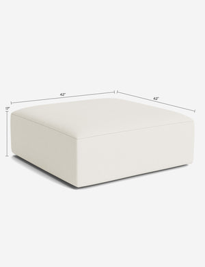 Koh Modular Ottoman : Ivory Modern Boucle
