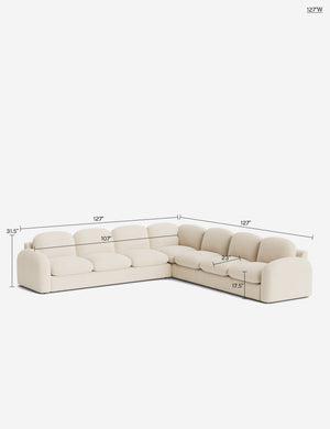 Neve Corner Sectional Sofa by Aimee Song : Brown Luxe Boucle / 127