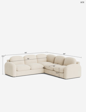 Neve Corner Sectional Sofa by Aimee Song : Brown Luxe Boucle / 127