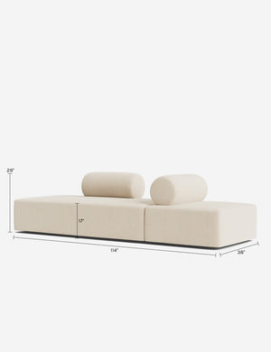 Sloman Modular 2-Piece Sofa : Talc Performance Linen