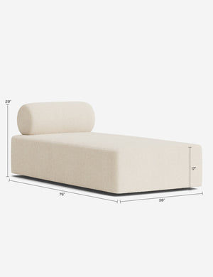 Sloman Modular Armless Sofa : Talc Performance Linen