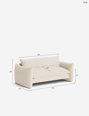 Banks Sofa : Sky Blue Classic Velvet / 84