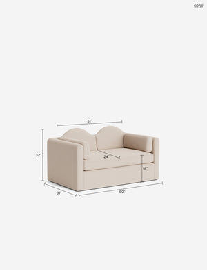 Bernadette Sofa by Sarah Sherman Samuel : Apricot Mini Corduroy / 84.5