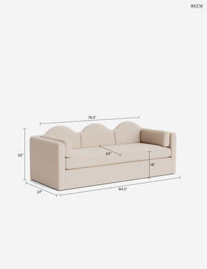 Bernadette Sofa by Sarah Sherman Samuel : Apricot Mini Corduroy / 84.5
