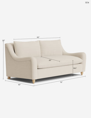 Hennie Sofa : Flax Performance Cotton Weave / 72