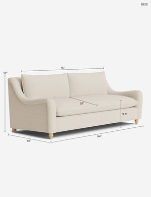 Hennie Sofa : Flax Performance Cotton Weave / 72