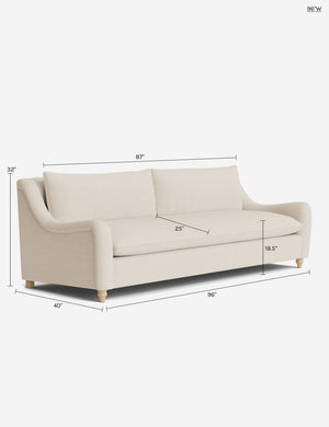 Hennie Sofa : Flax Performance Cotton Weave / 72