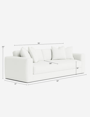 Hughes Sofa : Talc Performance Linen