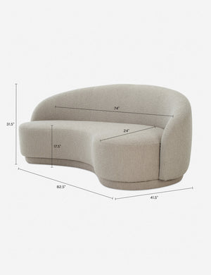 Imabari Sofa : Oatmeal Boucle