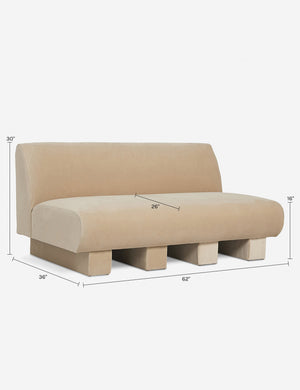 Lena Modular Sofa by Sarah Sherman Samuel : Goldenrod Plush Velvet