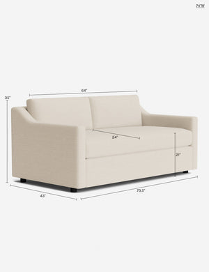 Masera Sofa : Flax Performance Cotton Weave / 96