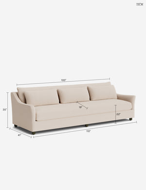 Niven Sofa : Talc Performance Linen / 110