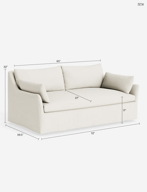 Portola Luxe Depth Slipcover Sofa : Sage Performance Striated Velvet / 72