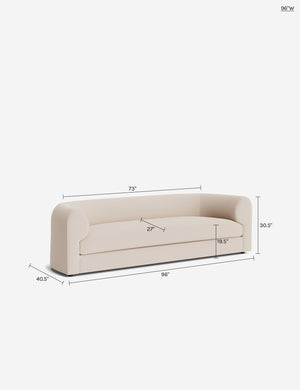 Sergio Sofa : Ivory Modern Boucle / 110