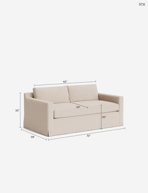 Tadita Slipcover Sofa : Army Performance Basketweave / 100