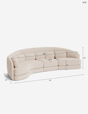 Viisi Sectional Sofa by Sarah Sherman Samuel : Apricot Mini Corduroy / 128