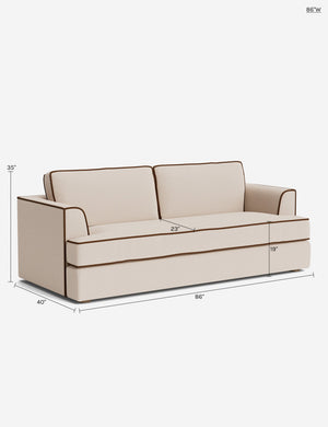 Westlawn Sofa : Brie Classic Velvet/Mahogany Classic Velvet / 96
