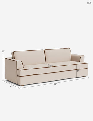 Westlawn Sofa : Brie Classic Velvet/Mahogany Classic Velvet / 96