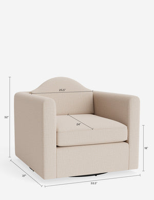 Bernadette Swivel Chair by Sarah Sherman Samuel : Apricot Mini Corduroy