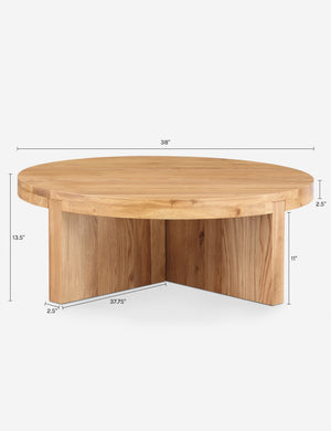 Alford Round Coffee Table : Natural