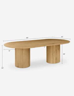Benedict Oval Dining Table : Natural