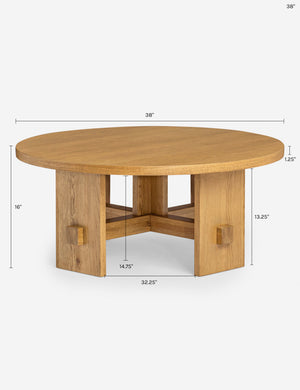 Campos Round Coffee Table : Natural / 46