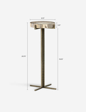 Casella Round Side Table : Brass