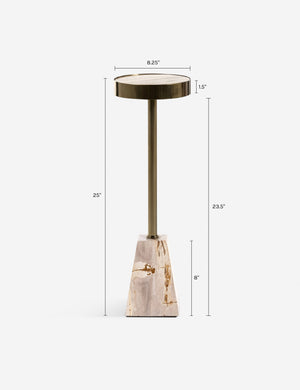 Courtland Round Side Table : Brass