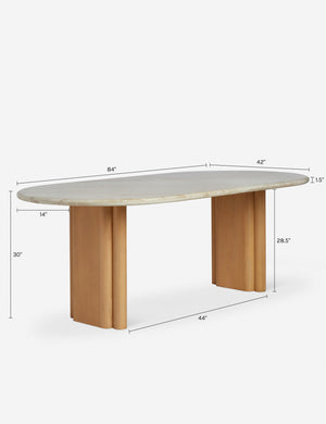 Irving Dining Table : Cream Marble