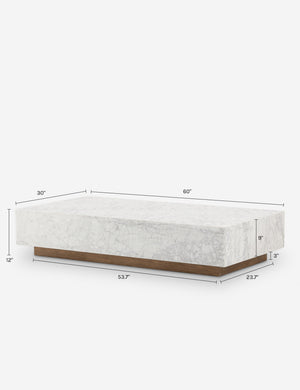 Janus Coffee Table : White Marble