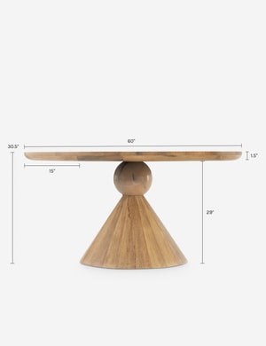 Jasmine Round Dining Table : Natural/Blush Marble