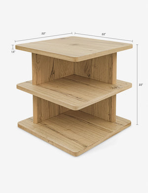 Khaza Side Table : Dark Brown