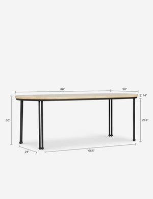 Open Box: Lanata Outdoor Dining Table, Travertine : Default Title