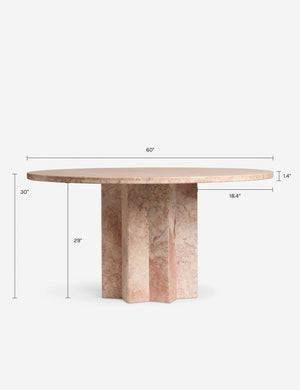 Mardi Marble Dining Table : Pink Marble