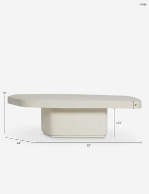 Maro Indoor / Outdoor Nesting Coffee Table : Ivory / Large