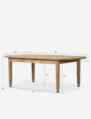 Megan Dining Table by Amber Lewis x Four Hands : Worn Oak
