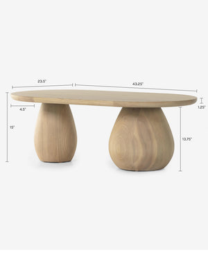 Mulholland Oval Coffee Table : Natural