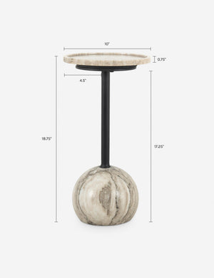 Nicholas Side Table : Black Marble