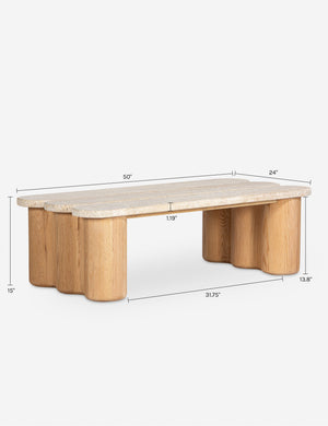 Ombeline Coffee Table : Natural and Travertine