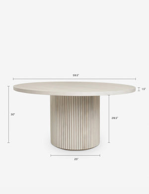 Open Box: Rutherford Round Dining Table, White Wash