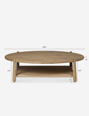 Salvador Round Coffee Table by Amber Lewis x Four Hands : Aged Smoked Oak