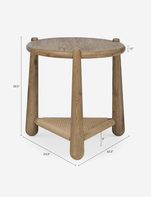 Salvador Round Side Table by Amber Lewis x Four Hands : Aged Smoked Oak